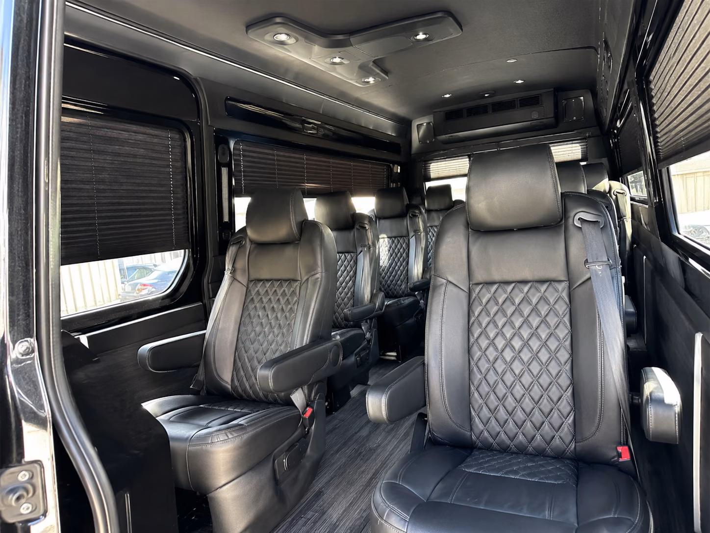 palm bay 18 passenger sprinter van inside