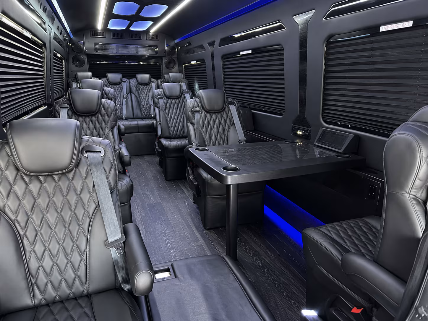 palm bay 8 passenger sprinter van interior