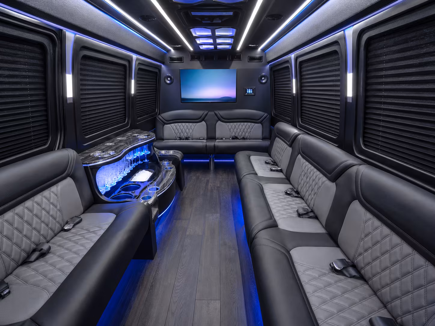 palm bay sprinter limousine interior